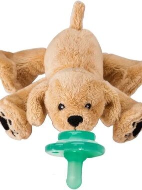 Paci-Plushies - Dog - Green Pacifier - NWT - Kids Baby Babies